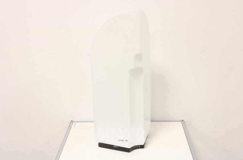 mod. Glas-Tischlampe, weiß