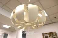 Kunststoff-Deckenlampe, weiß
