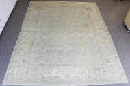 Webteppich, beigegrundig, floral