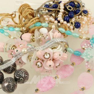 Posten Modeschmuck, best. aus div. Perlenketten, Armbänder, Anhänger etc.