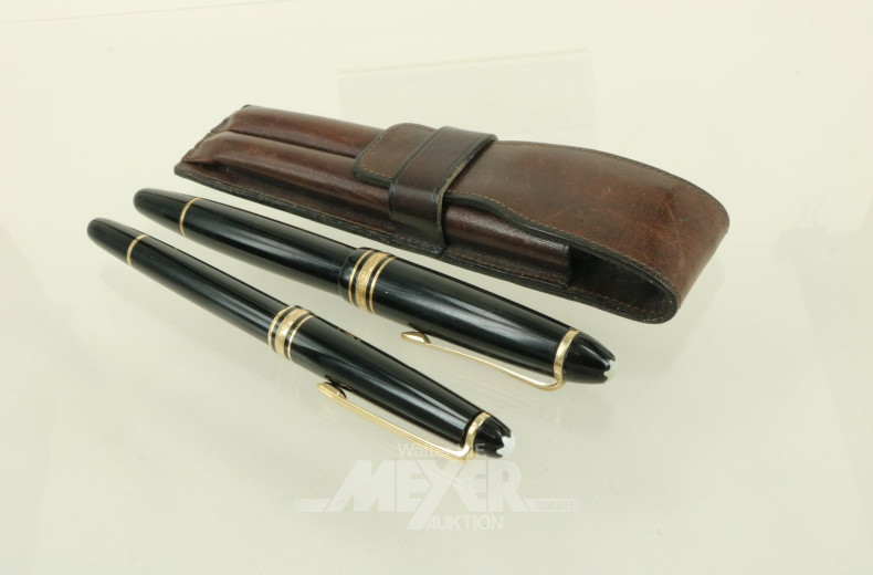 2 Füllfederhalter / Meisterstück mit Etui