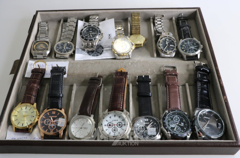 14 Herrenarmbanduhren