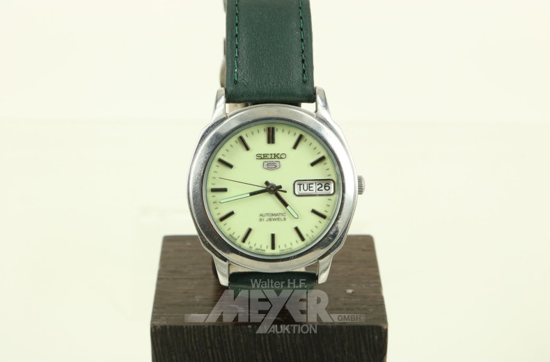Herrenarmbanduhr, fluoreszierendes Zifferblatt