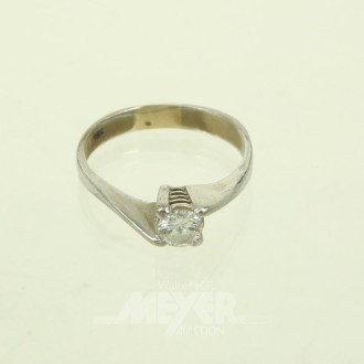 Damenring mit 1 Solitär-Brillant, ca. 0,25 ct.
