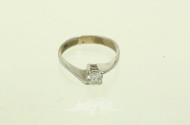 Damenring mit 1 Solitär-Brillant, ca. 0,25 ct.