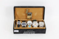 5 Armbanduhren im Etui