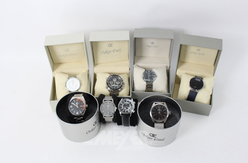 8 Herrenarmbanduhren