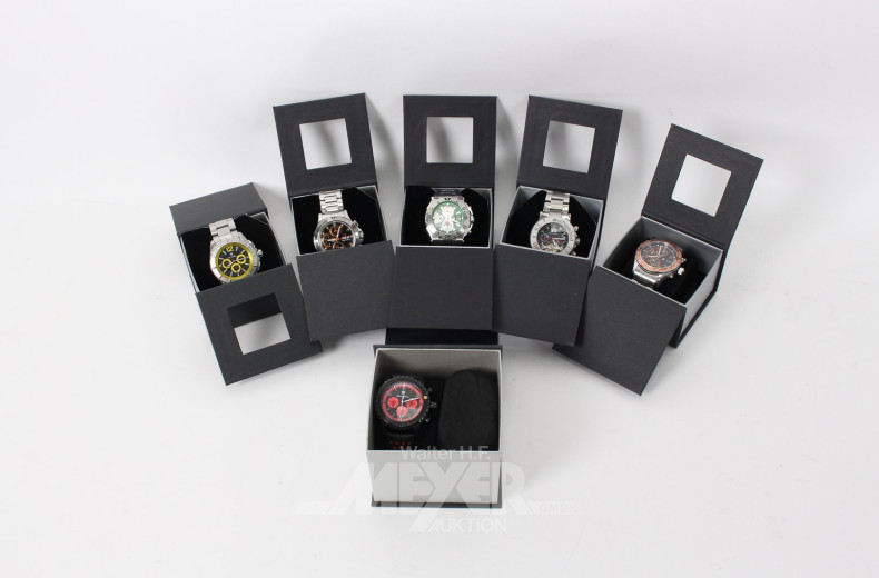 6 Herrenarmbanduhren
