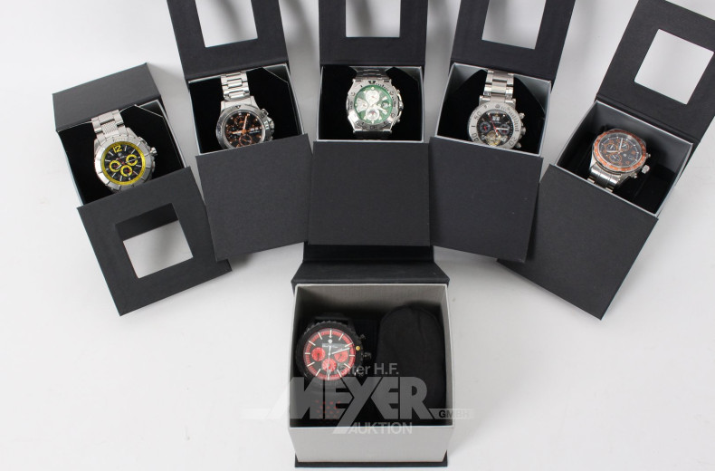 6 Herrenarmbanduhren