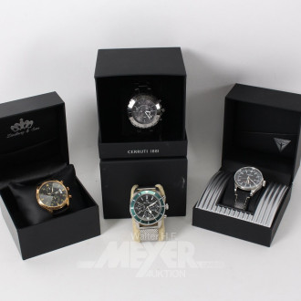 4 Herrenarmbanduhren