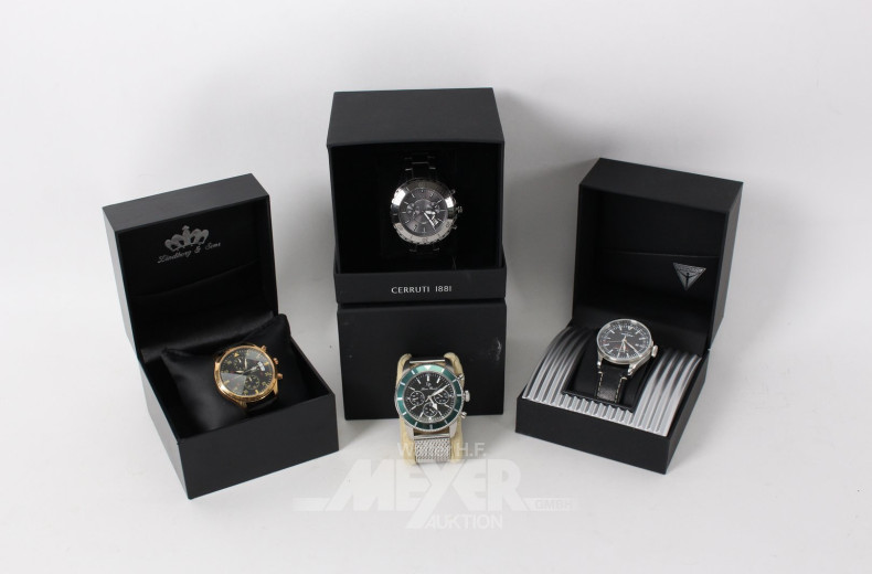 4 Herrenarmbanduhren