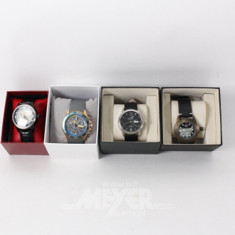 4 Herrenarmbanduhren