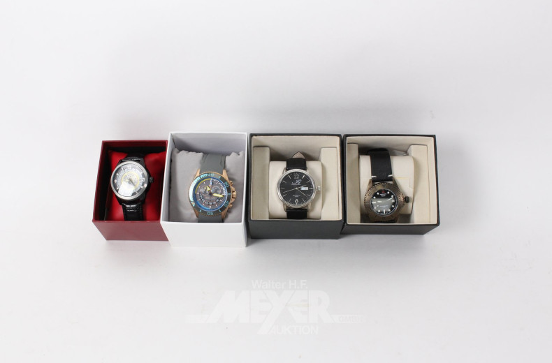 4 Herrenarmbanduhren