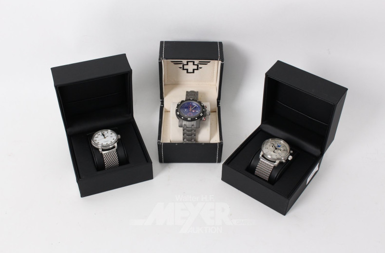 3 Herrenarmbanduhren