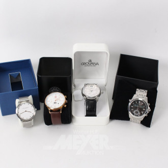 4 Herrenarmbanduhren