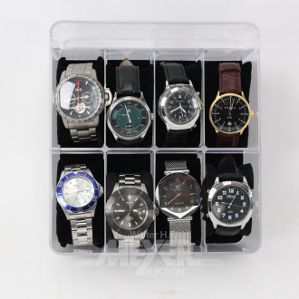 8 Herrenarmbanduhren