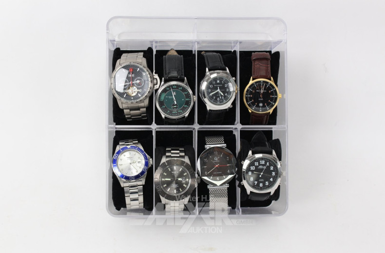 8 Herrenarmbanduhren