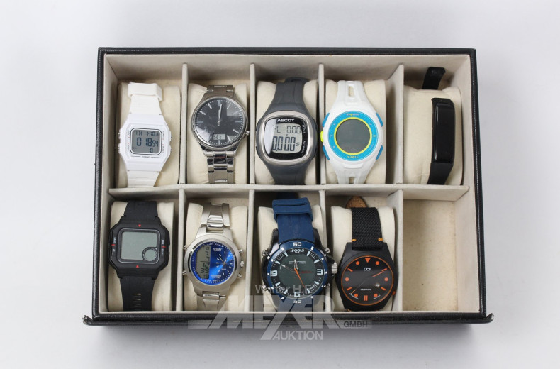 9 Digitalarmbanduhren