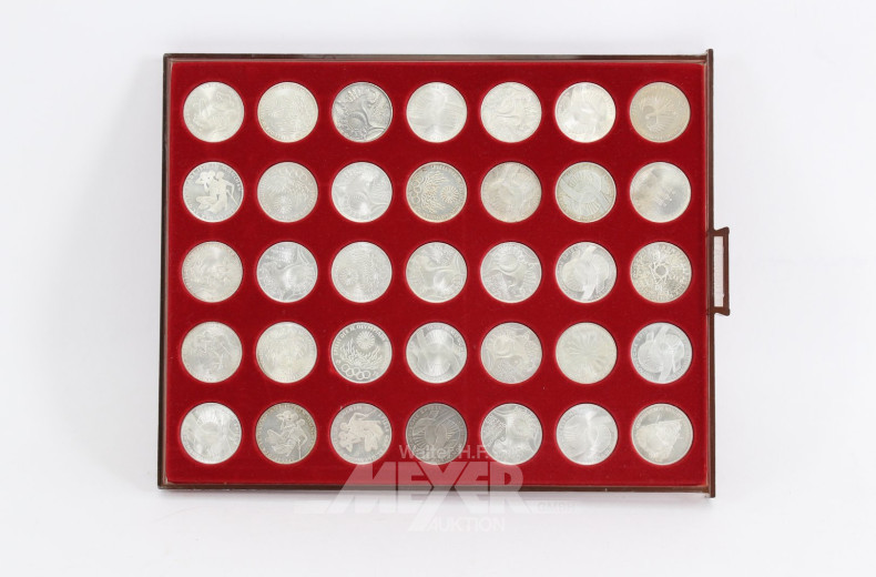 35 BRD 10 DM Gedenkprägungen bis 1997
