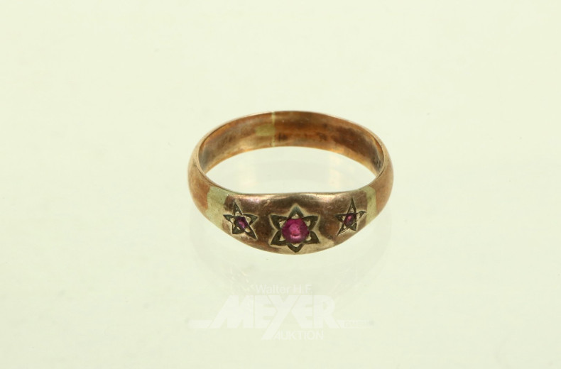 Damenring mit 3 kl. Farbsteinen