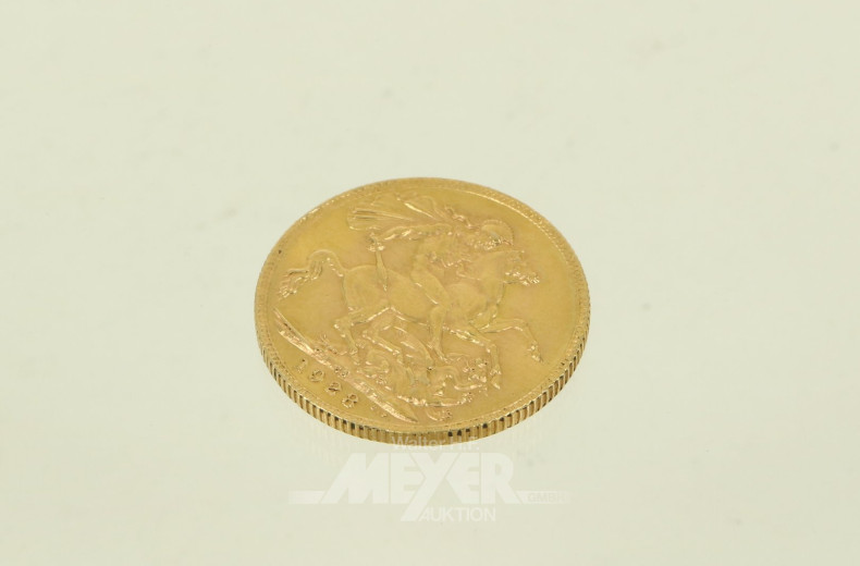 Goldmünze Sovereign 1928