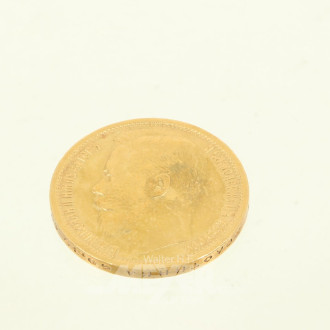 Goldmünze Russland - 15 Rubel Nikolaus II. 1897