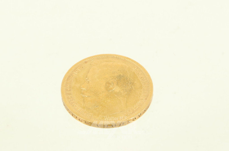 Goldmünze Russland - 15 Rubel Nikolaus II. 1897