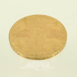 Goldmünze Mexiko - 50 Pesos Centenario 1904