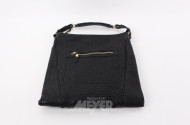 gr. Schultertasche, schwarzes Leder