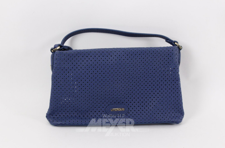 kl. Handtasche, blaues Leder