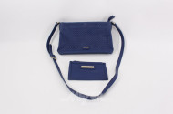 kl. Handtasche, blaues Leder