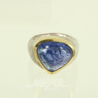 mod. Ring, Silber mit Goldfassung