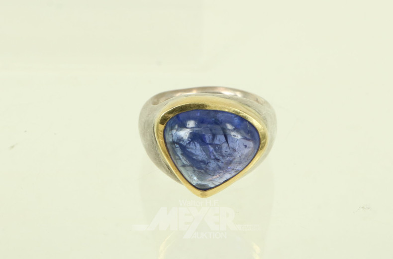 mod. Ring, Silber mit Goldfassung