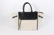 gr. Handtasche /Weekender, beige/schwarz
