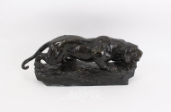 Bronzefigur "kauernder Tiger"