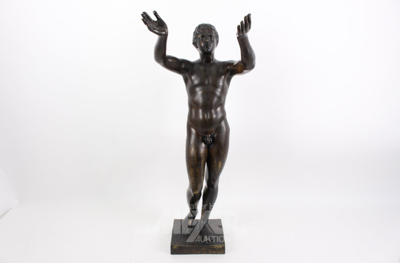 gr. Bronzefigur "Der betende Knabe"