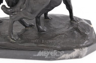 Bronzefigur "Zwei Windhunde"