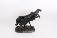 Bronzefigur "Zwei Windhunde"