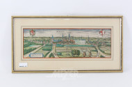 Kolorierte Topografie der Stadt Soest