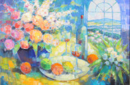 Gemälde 'Stillleben mit Fenster'