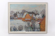 Gemälde 'Norddt. Winterlandschaft'