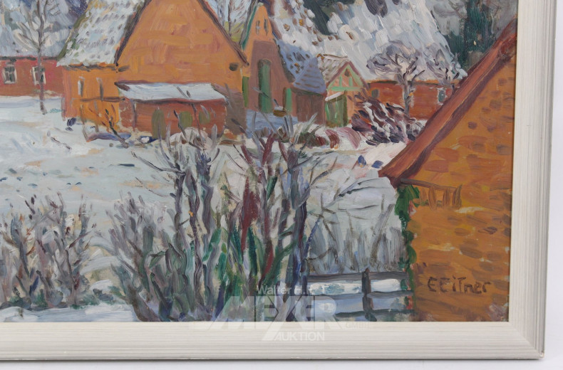 Gemälde 'Norddt. Winterlandschaft'