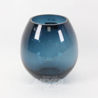 bauchige Vase, rauchblau
