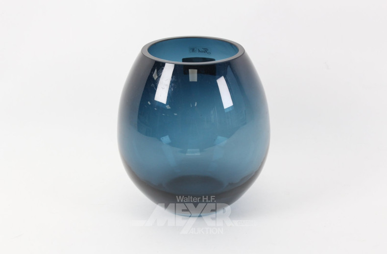 bauchige Vase, rauchblau