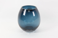 bauchige Vase, rauchblau