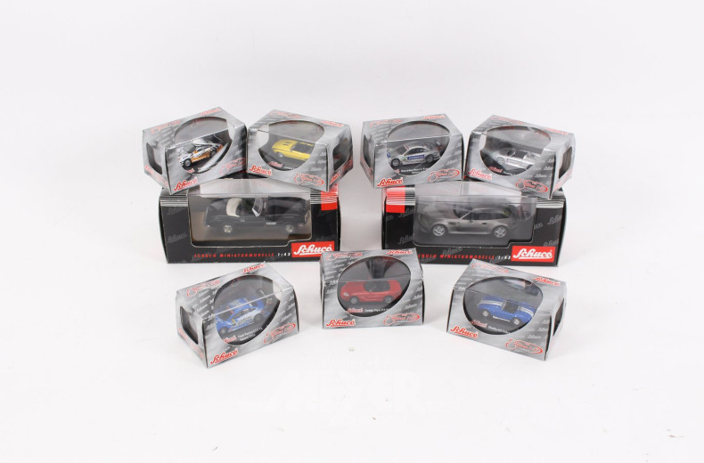 9 Posten versch. Modellautos, 1:43 + 1:87