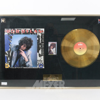 Auszeichnung 'Gold' Sales Award von CBS für das Album 'Empire Burlesque' von Bob Dylan