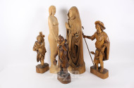 5 versch. Holzfiguren