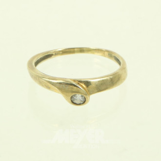 Damenring mit 1 kl. Brillant von ca. 0,01ct