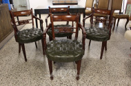 4 Armlehnstühle, im Chesterfield Stil